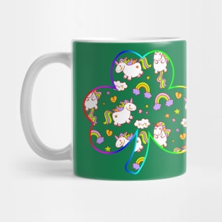 Unicorns Irish Shamrock St Patricks Day Mug